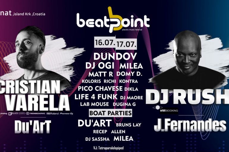 BeatPoint Festival u Punat na otok Krk dovodi DJ Rusha, Cristiana Varelu i još hrpu DJ-a